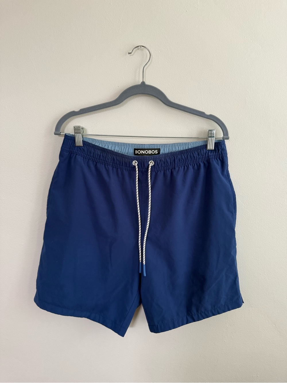 Bonobos Navy and Light Blue Mens Swim Shorts